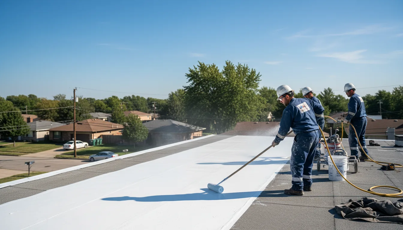 Commercial roof coating in South West City, MO near me